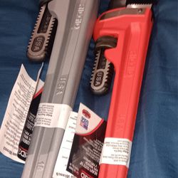 Rigid Aluminum 18" and 14" Pipe Wrench