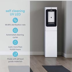 Freestanding Bottle Filler - Sensor Dispensing, UV Cleaning, Dual Filtration