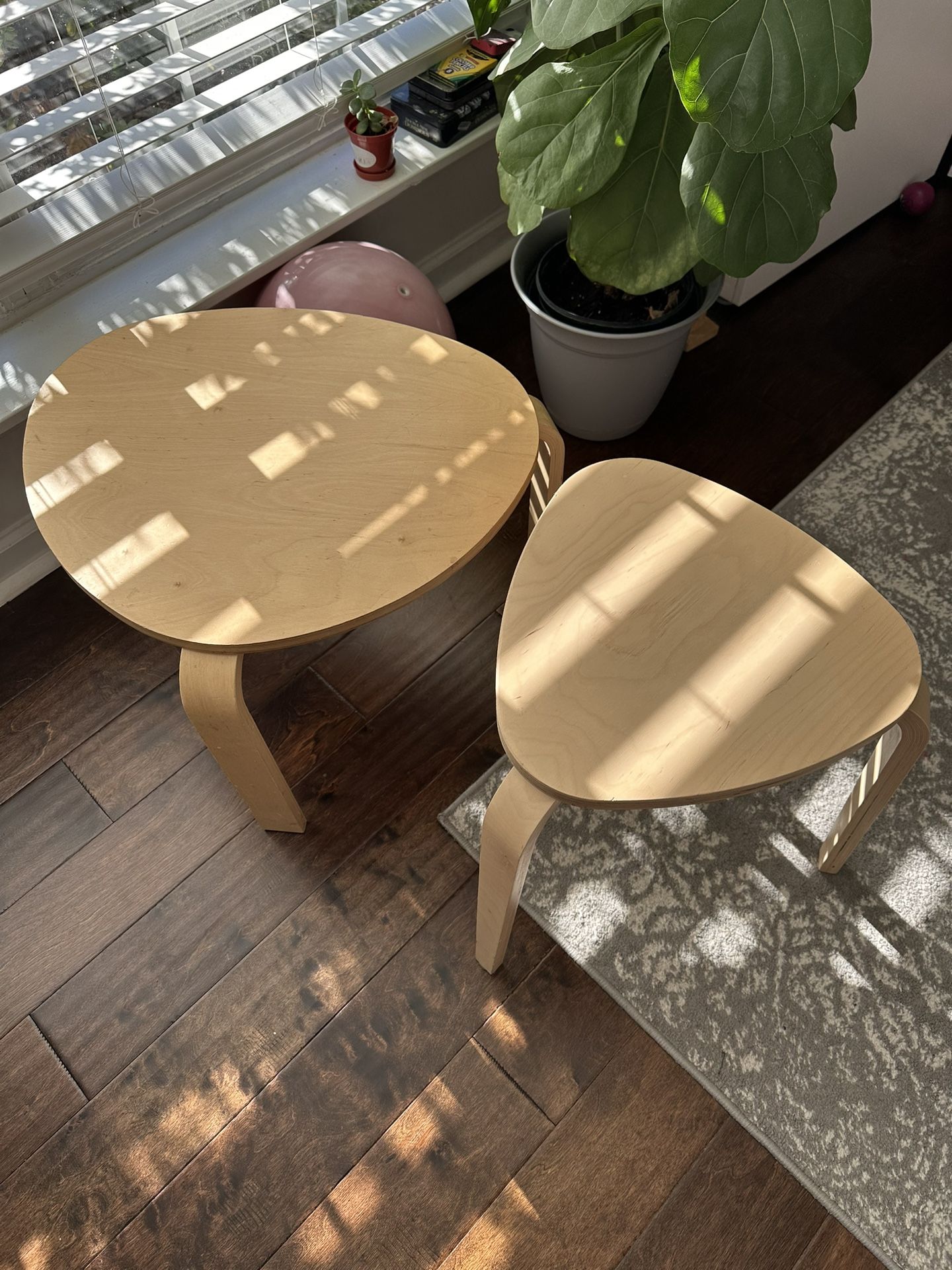 IKEA Brown Tables. Set of 2