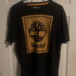 Men's Timberland Black/Wheat Boot SS Stack Logo T-Shirt