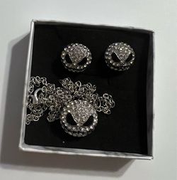 Jack Skellington set of stud earrings and necklace