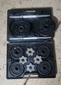 York dumbell weight set