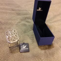 Swarovski Crystal Evanescent 933564 Silver Plated Cuff Bracelet/Bangel 