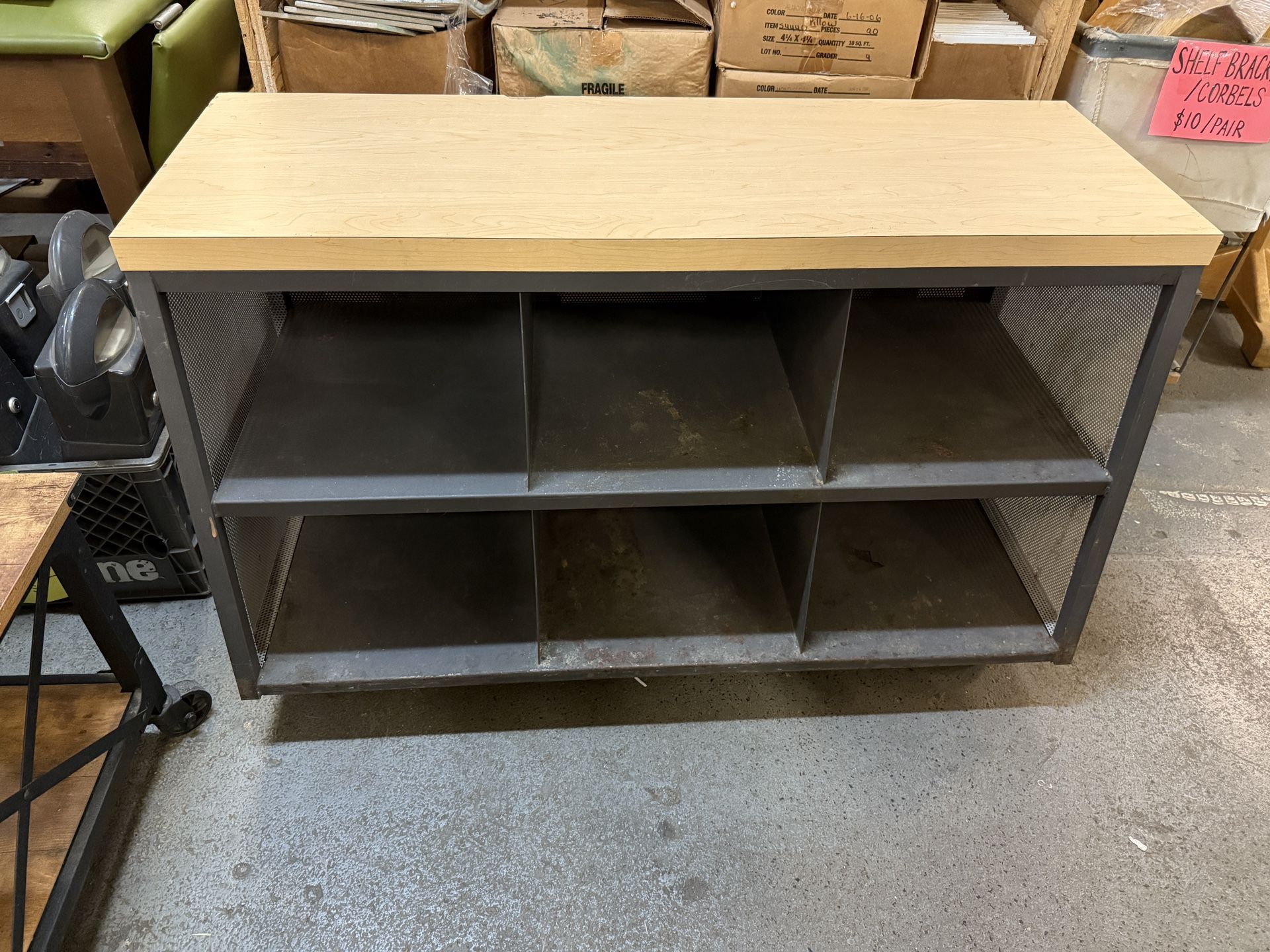 Rolling Industrial Cubby Unit