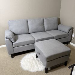 Sofa Couch With Ottoman