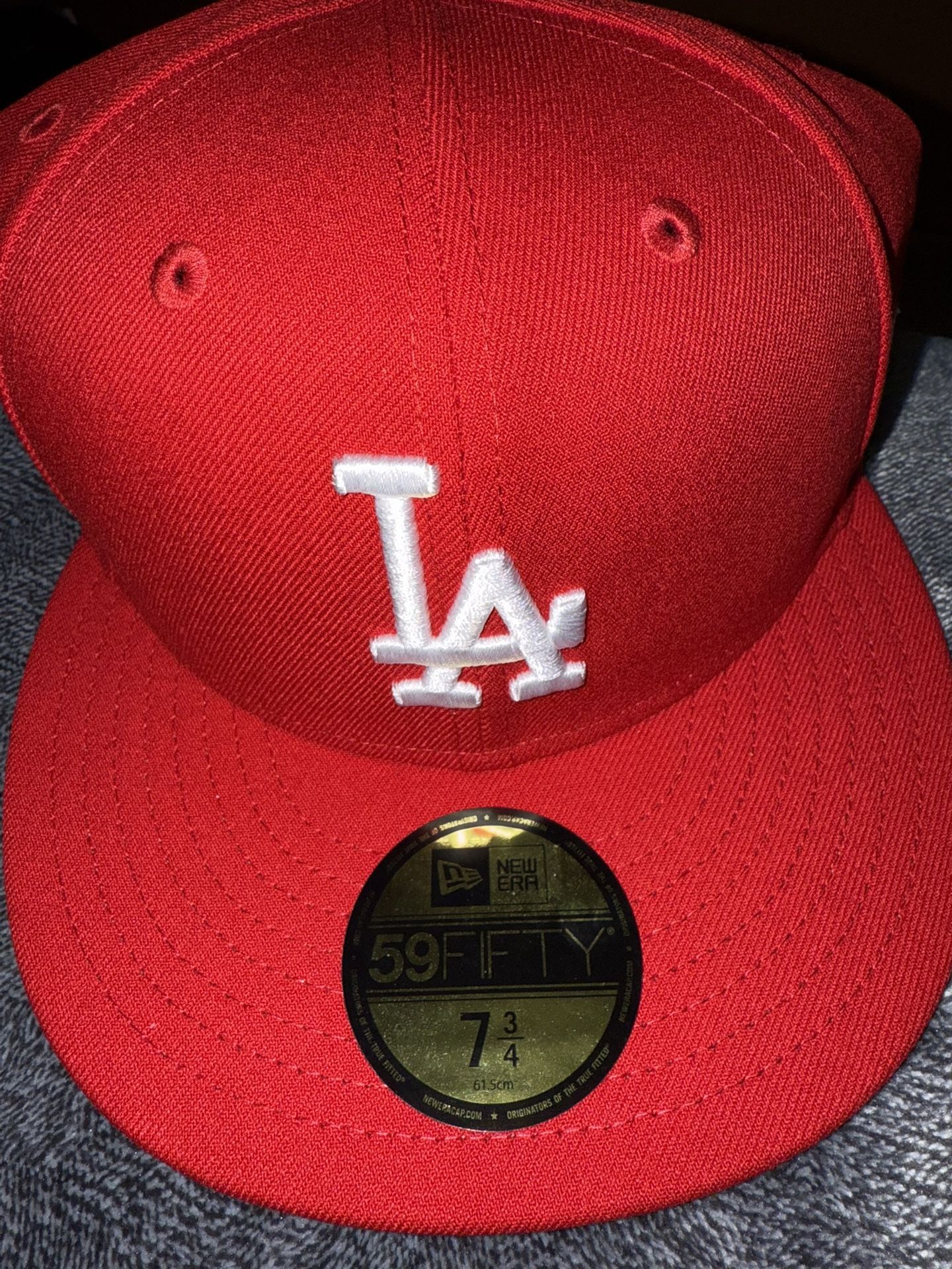 Los Angeles Dodgers New Era Fitted Red Sz: 7 3/4 New