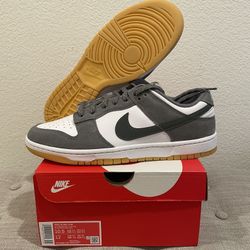 NEW Nike Dunk Low Smoke Grey Gum 3M Swoosh Size 10.5