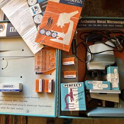 Vintage 1960 Lionel-Porter Microcraft Microscope Kit – Original Metal Case – Near Complete