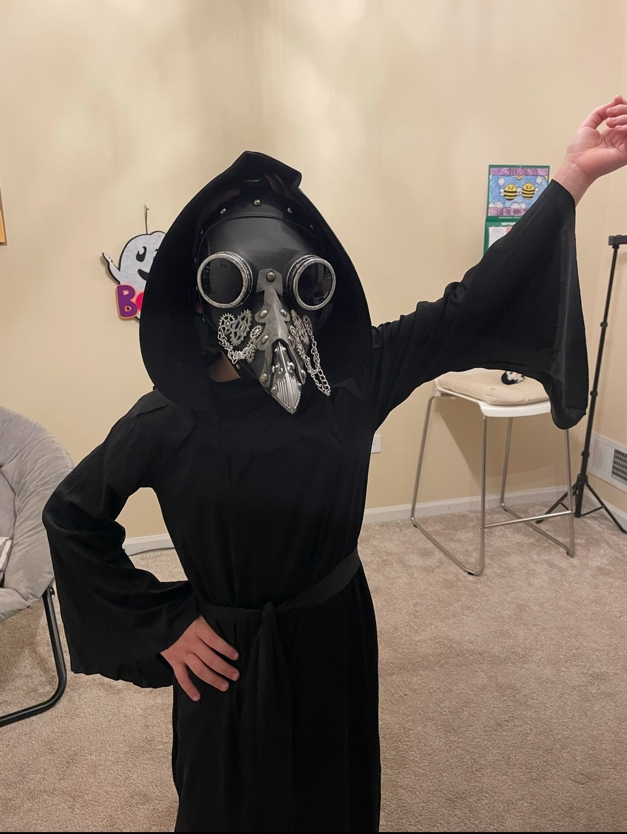 Kids Plague Doctor Halloween Costume with Mask