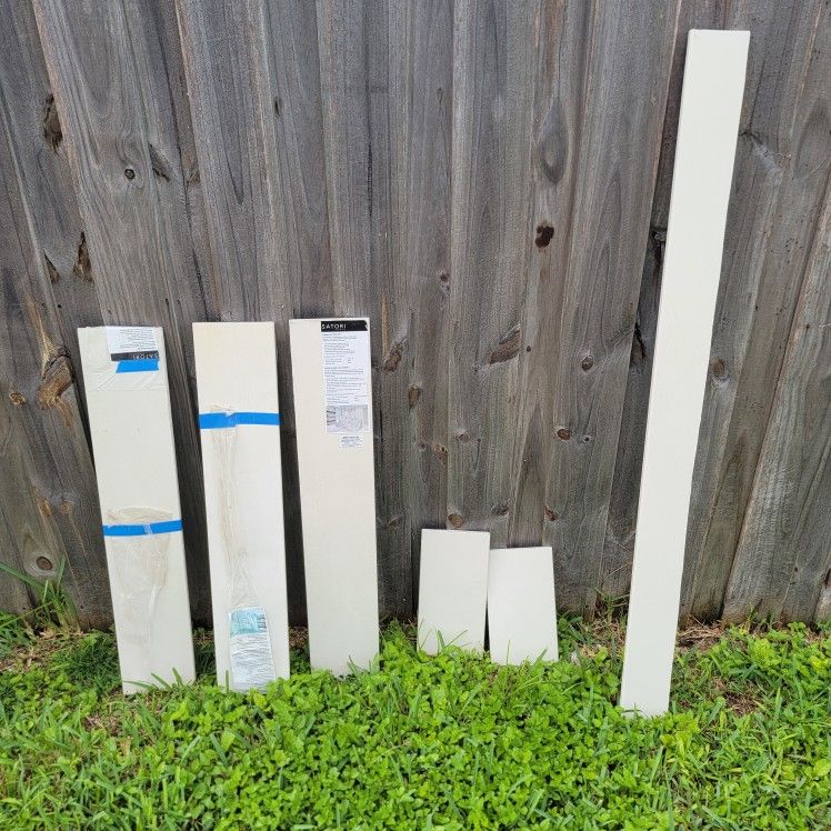 Satori White Cotton Polished Composite Sill Tile - 7 Pieces of Various Sizes