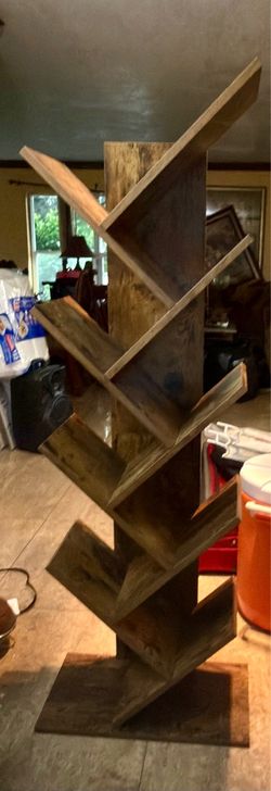 Rustic Wood Tree Bookshelf