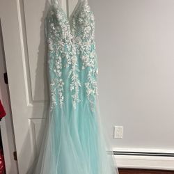 Beautiful Light Aqua Prom Dress 