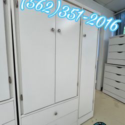 White XL closet Wardrobe Dresser Ropero Armoire 