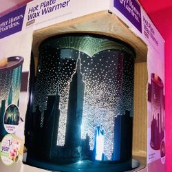 Better Homes Garden Gardens Blue New York Cityscape Wax Candle Warmer Fragrance Moon Stars Home Decoration Goods
