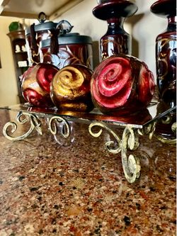 Tuscan glass decor 7”x 14”