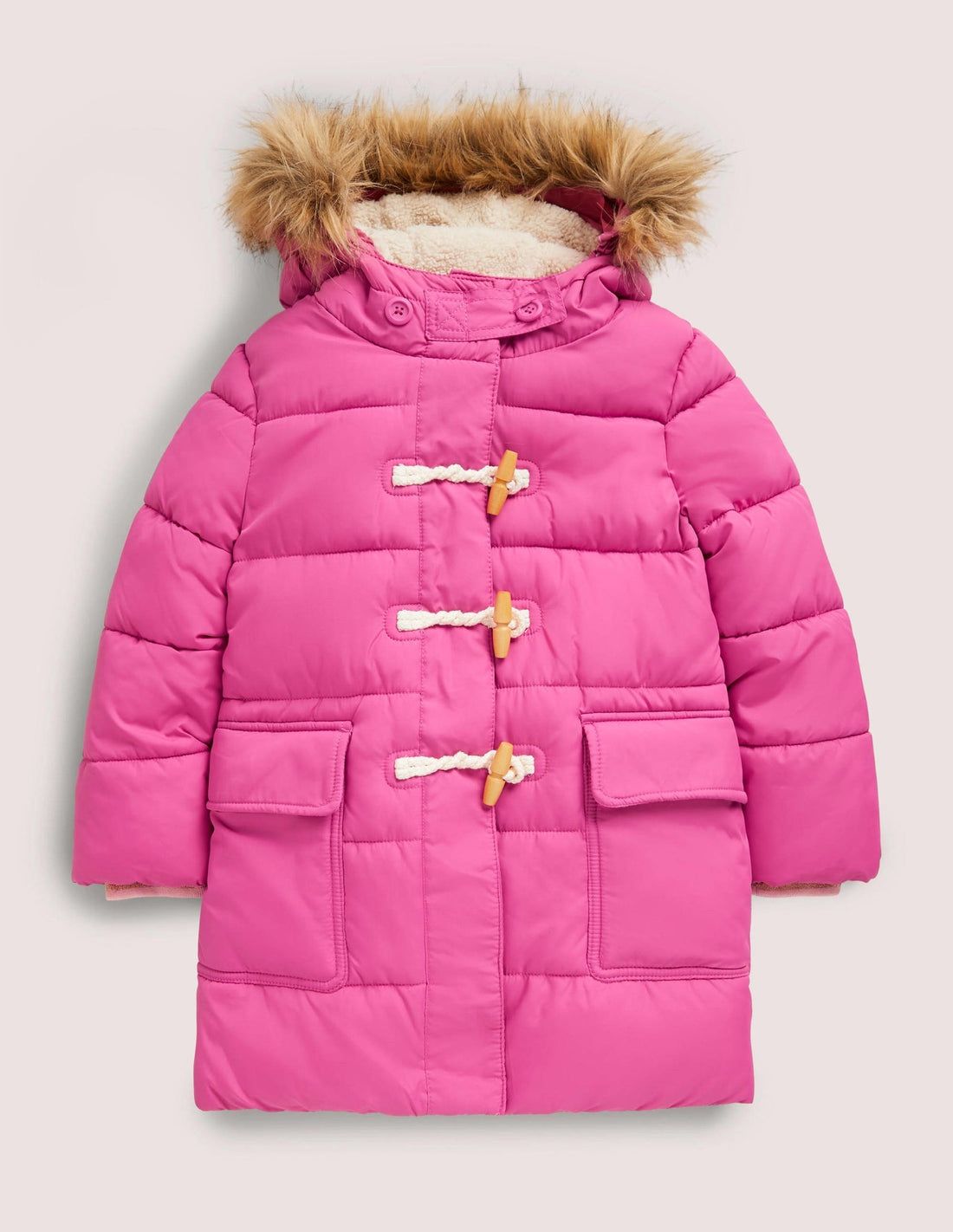 Mini Boden Pink Hooded Puffer Jacket New!