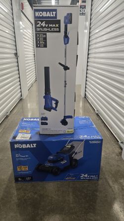 Kobalt Lawnmower Set & Timmer And Blower Complete Set New *****