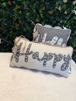 MudPie - Set of 2 Decorative Word Throw Pillows