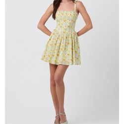 Women's Ruched Cotton Mini Dress