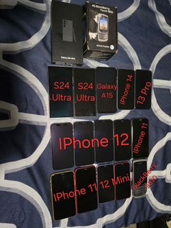 Vendo Galaxy S24 Ultra (2) libearados, Galaxy A15 At&t, iphone 14 liberado, iphone 13 pro con icloud, iphone 12 (4) liberados, iphone 12 mini liberado