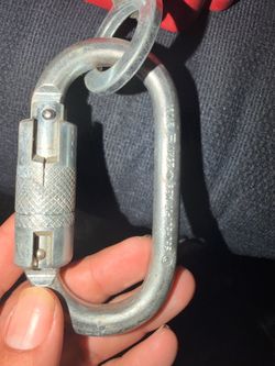 Steel Locking Carabiner with Ring