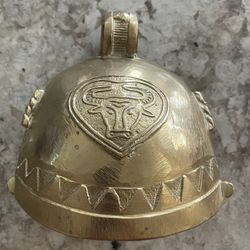 Vtg Brass Cow Bell from Indonesia 3 inch Hand Forged