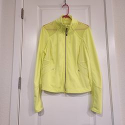 Zella Neon Yellow Full-Zip Athletic Workout Jacket size XL, great condition