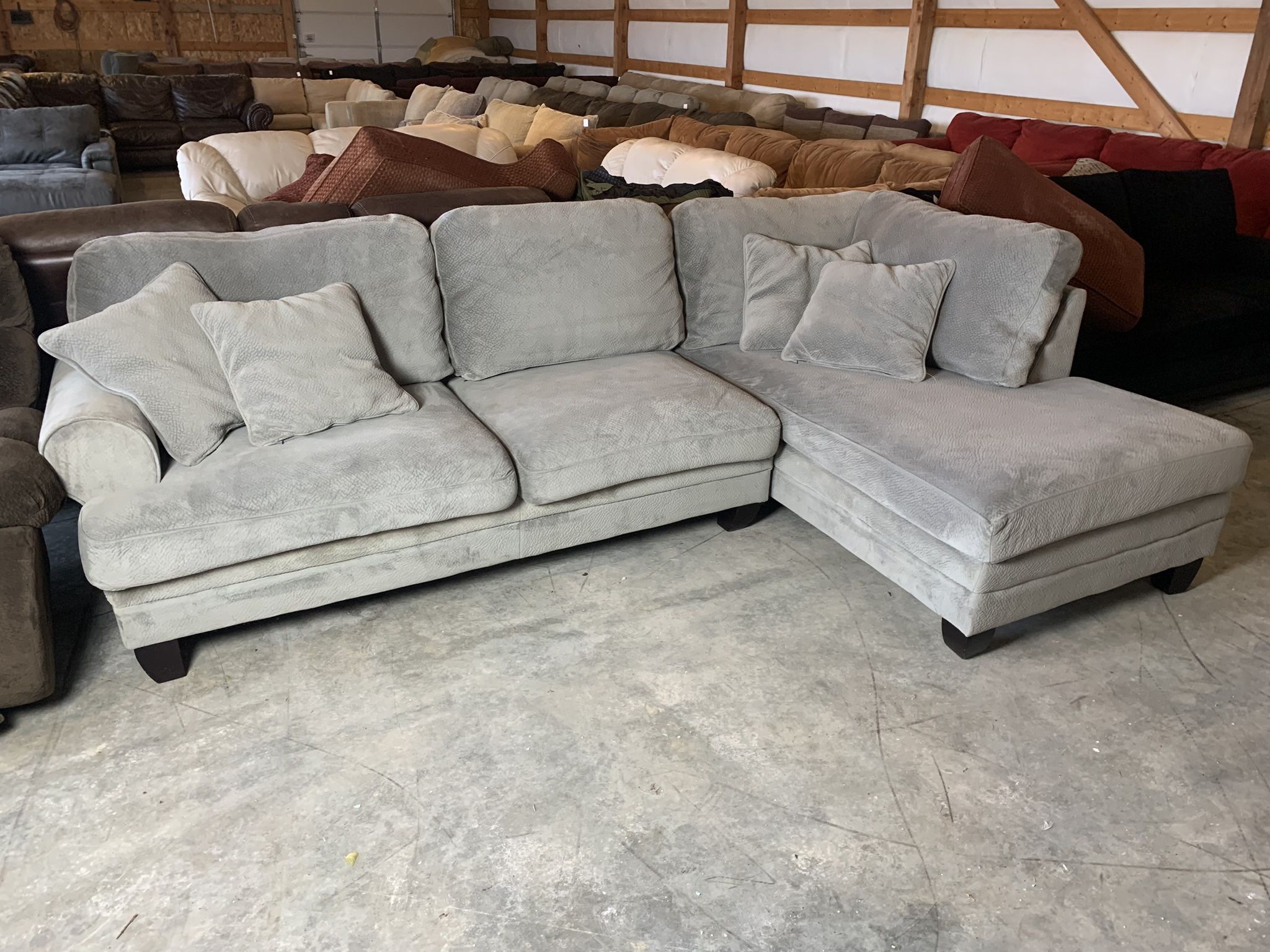 Grey L Shaped Sectional Couch “WE DELIVER”