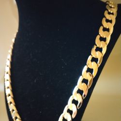 Gold Deep Plated Chain Necklace Jewelry 