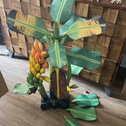 Wood Sculpture And Painting Of 🌺Bali Banana Tree
