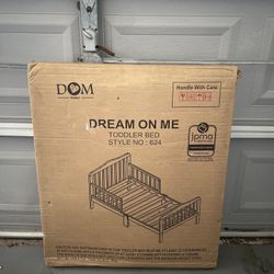 New Toddler Bed / Navy Blue Wood