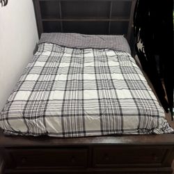 Full Size Bed Storage/Charging Station