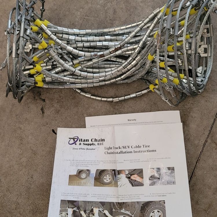 Titan Cable Chains Snow Tirechains Ladder Pattern In Carry Bag