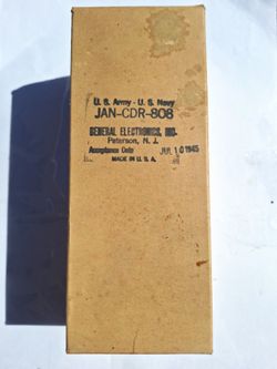 Vintage General Electronics JAN-CDR-808 Triode Tube - NOS 1945 - Military Grade USA (Rare)