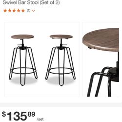Set of 2 Bar Stools - New In Box