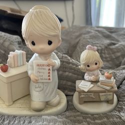 Teacher Precious Moments Figurines Set Of 2