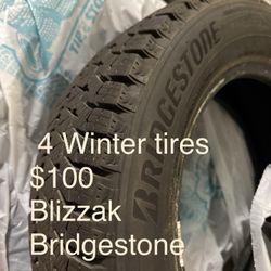 Like New Bridgestone Blizzak Winter Tires $100