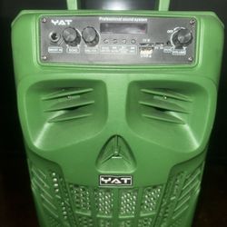 YAT Skull Professional Sound System Microphone Bluetooth Aux Compatible