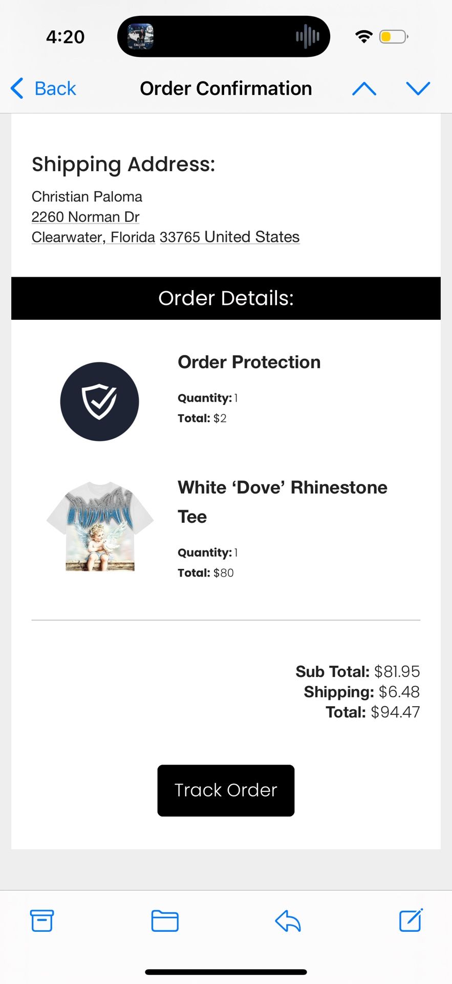 Mixed Emotion Rhinestone Tee New