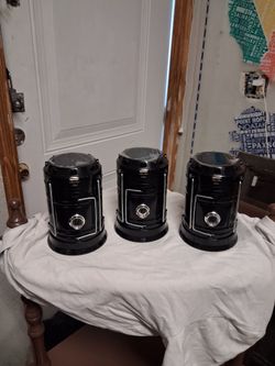 3 Solar Power Flashlights / Lanterns with USB Connections