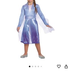 Elsa Frozen 2 Classic Girls' Halloween Costume 6-8 Year 