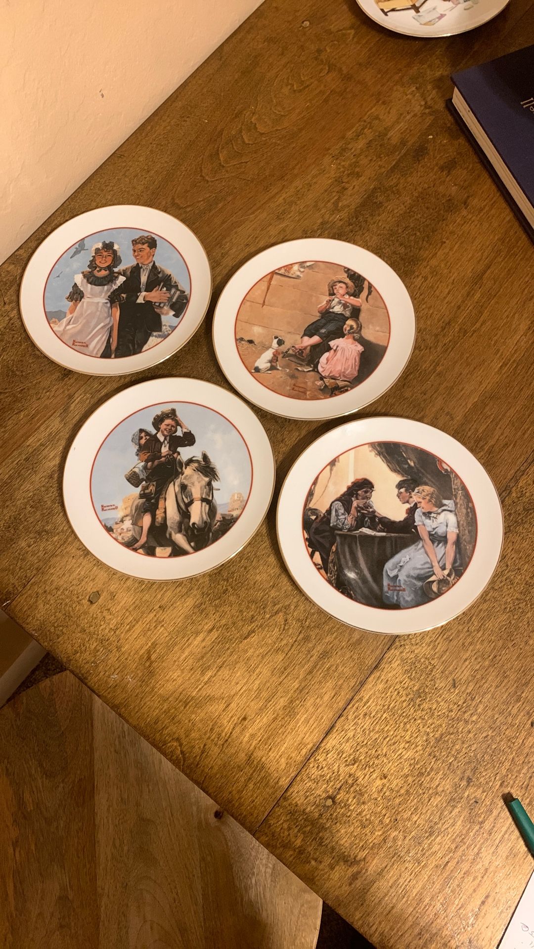 Norman Rockwell Collector Plates Lot (4). 1982. Mint