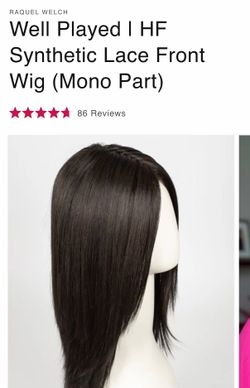 Well Played | HF Synthetic Lace Front Wig (Mono Part) , color off black, RL2/4, Brand New