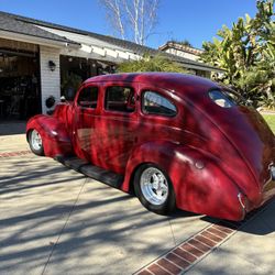 1939 Ford Deluxe Suicide 4 Dr  Shaved & Bagged $22,500 