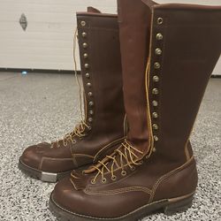 Red Dawg Lace-to-Toe Vibram Climber Boots (Brown)