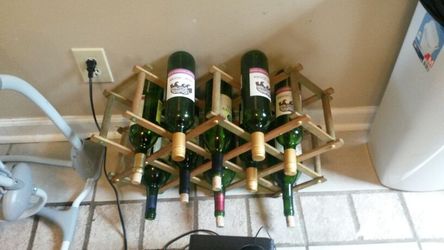 Wooden wine rack