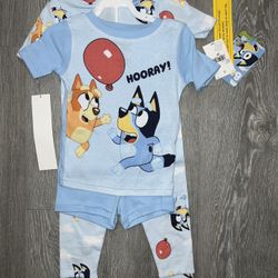Bluey pajama set size 3t 