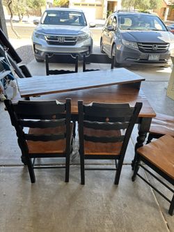 Wooden Table With Chairs