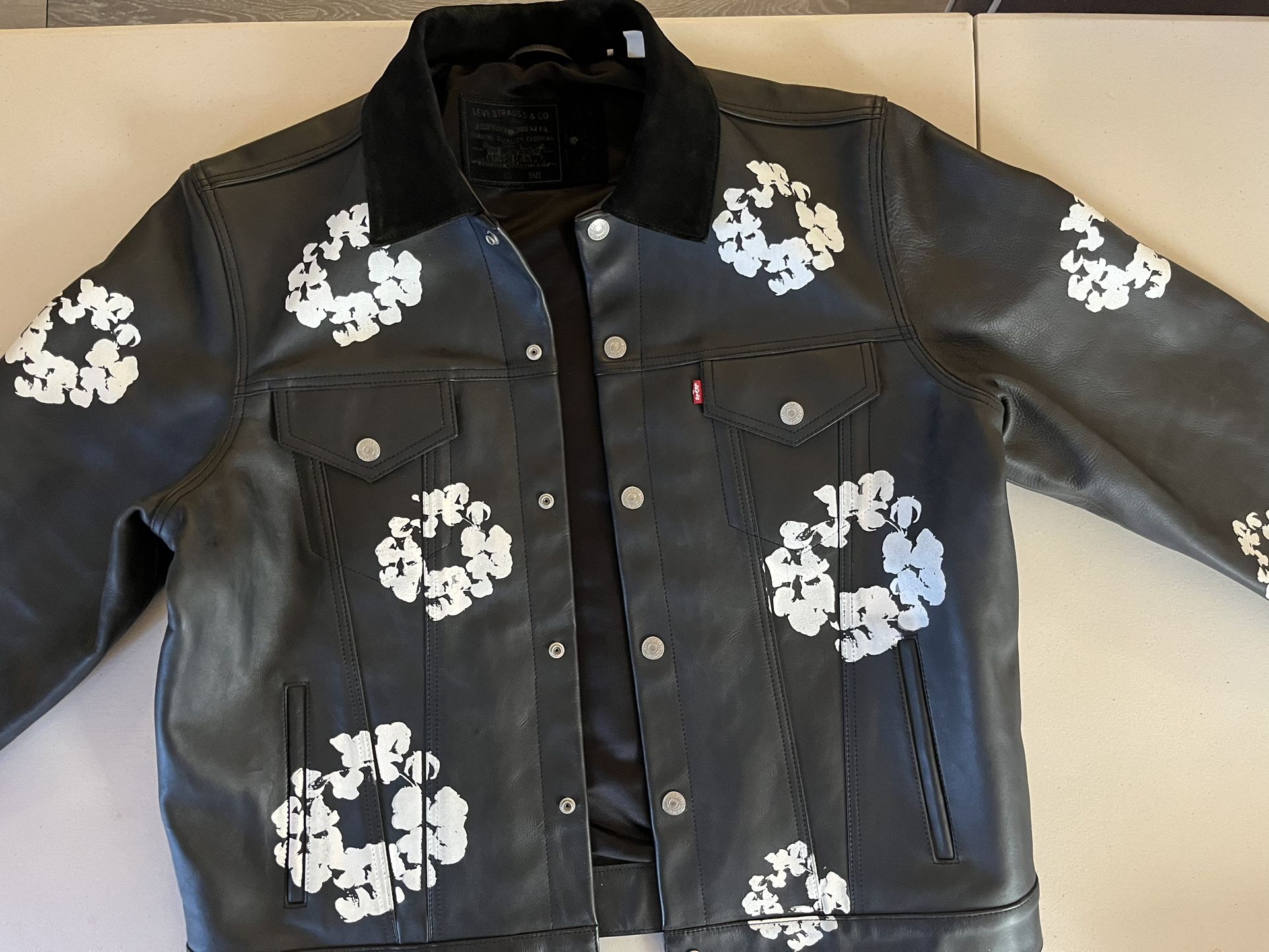 Denim Tears Levi’s Leather Jacket  Size: Large 