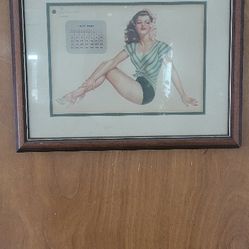 Vintage Pinup Framed Art